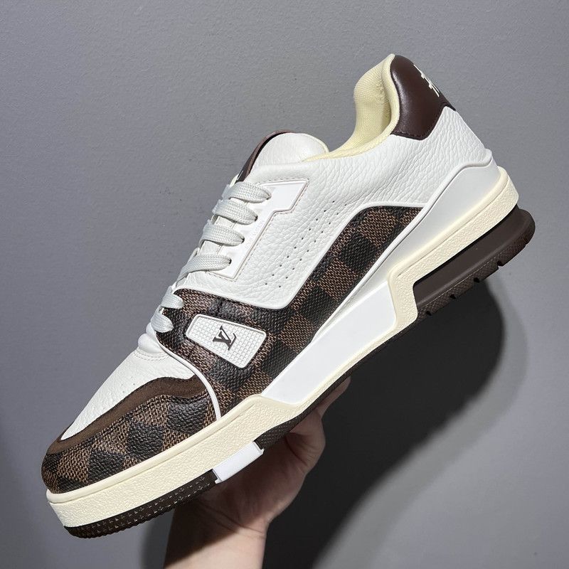 Louis Vuitton Louis Vuitton Trainer Low-Top Sneakers in White/Brown 0079 Size US 8.5 / EU 41-42 - 15 Thumbnail