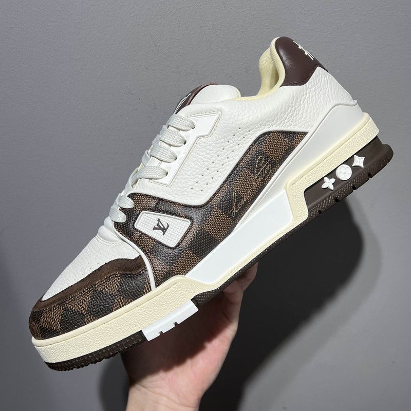 Louis Vuitton Louis Vuitton Trainer Low-Top Sneakers in White/Brown 0079 Size US 8.5 / EU 41-42 - 13 Thumbnail