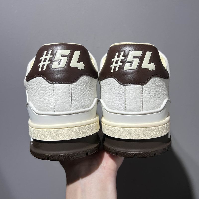Louis Vuitton Louis Vuitton Trainer Low-Top Sneakers in White/Brown 0079 Size US 8.5 / EU 41-42 - 3 Thumbnail
