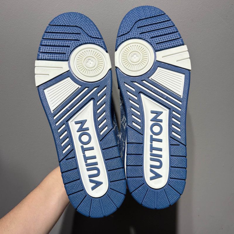 Louis Vuitton Louis Vuitton Denim Casual Low-Top Sneakers 0079 Size US 9.5 / EU 42-43 - 4 Thumbnail