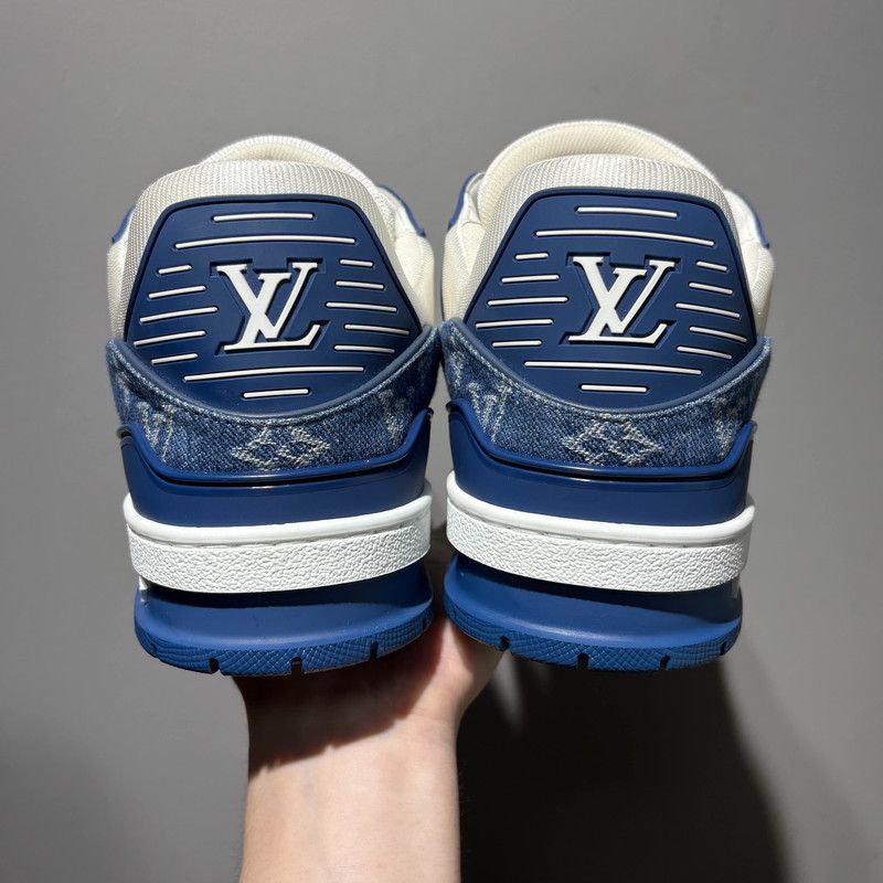 Louis Vuitton Louis Vuitton Denim Casual Low-Top Sneakers 0079 Size US 9.5 / EU 42-43 - 3 Thumbnail