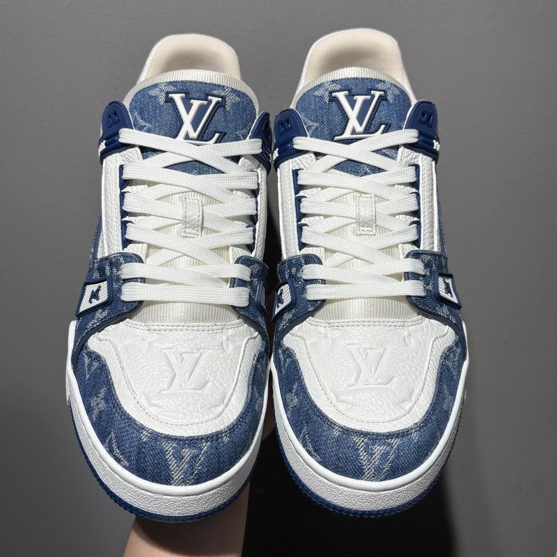 Louis Vuitton Louis Vuitton Denim Casual Low-Top Sneakers 0079 Size US 9.5 / EU 42-43 - 2 Thumbnail