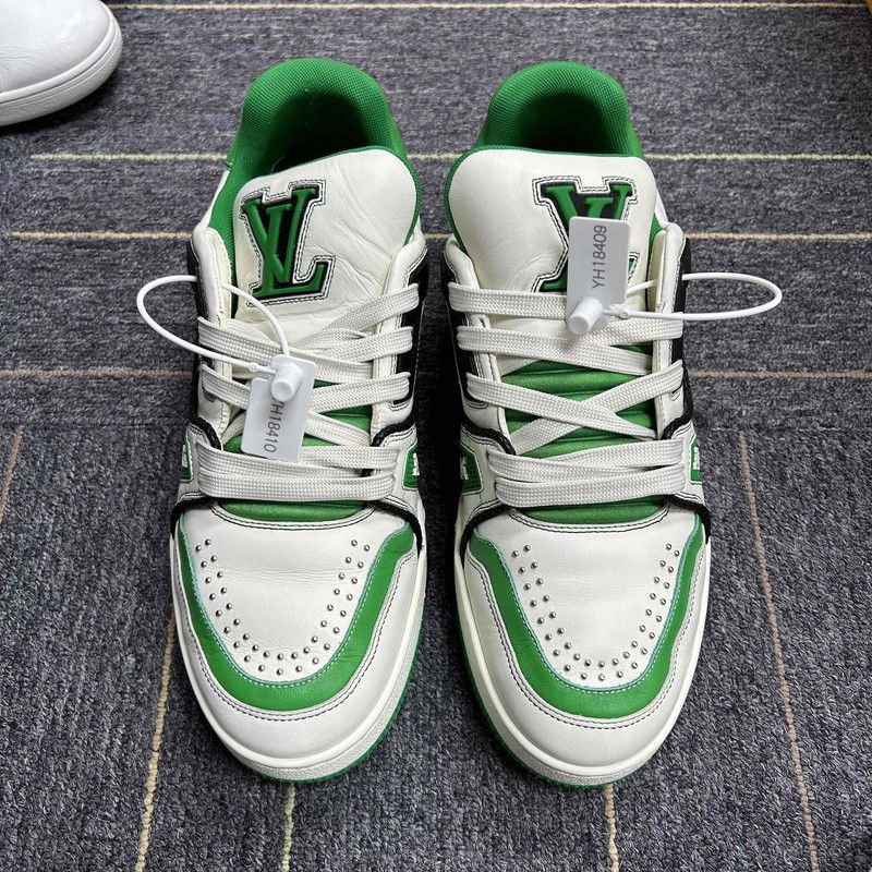 Louis Vuitton Louis Vuitton Green Low-Top Trainers for All 0079 Size US 8 / EU 41 - 2 Thumbnail