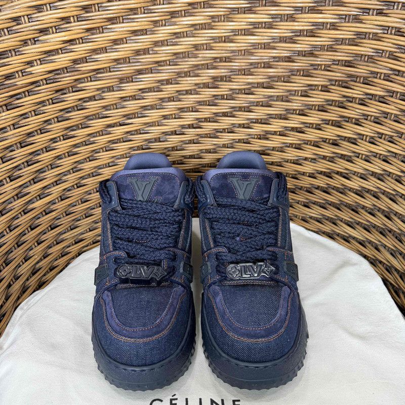 Louis Vuitton Louis Vuitton Denim Trainer Maxi Low-Top Sneakers 0079 Size US 8.5 / EU 41-42 - 2 Thumbnail