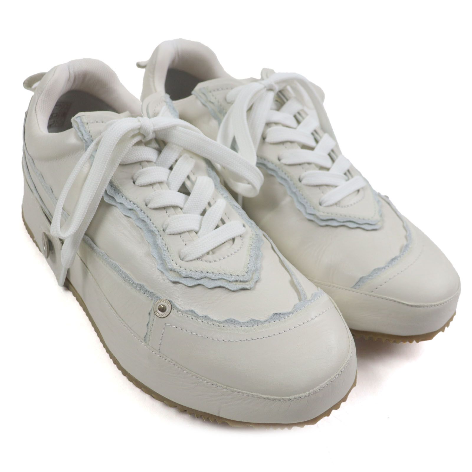 Loewe Loewe Loewe Deconstructed Leather Sneakers Leather Shoes 592301 DUTY FREE for USA Size ONE SIZE - 3 Thumbnail