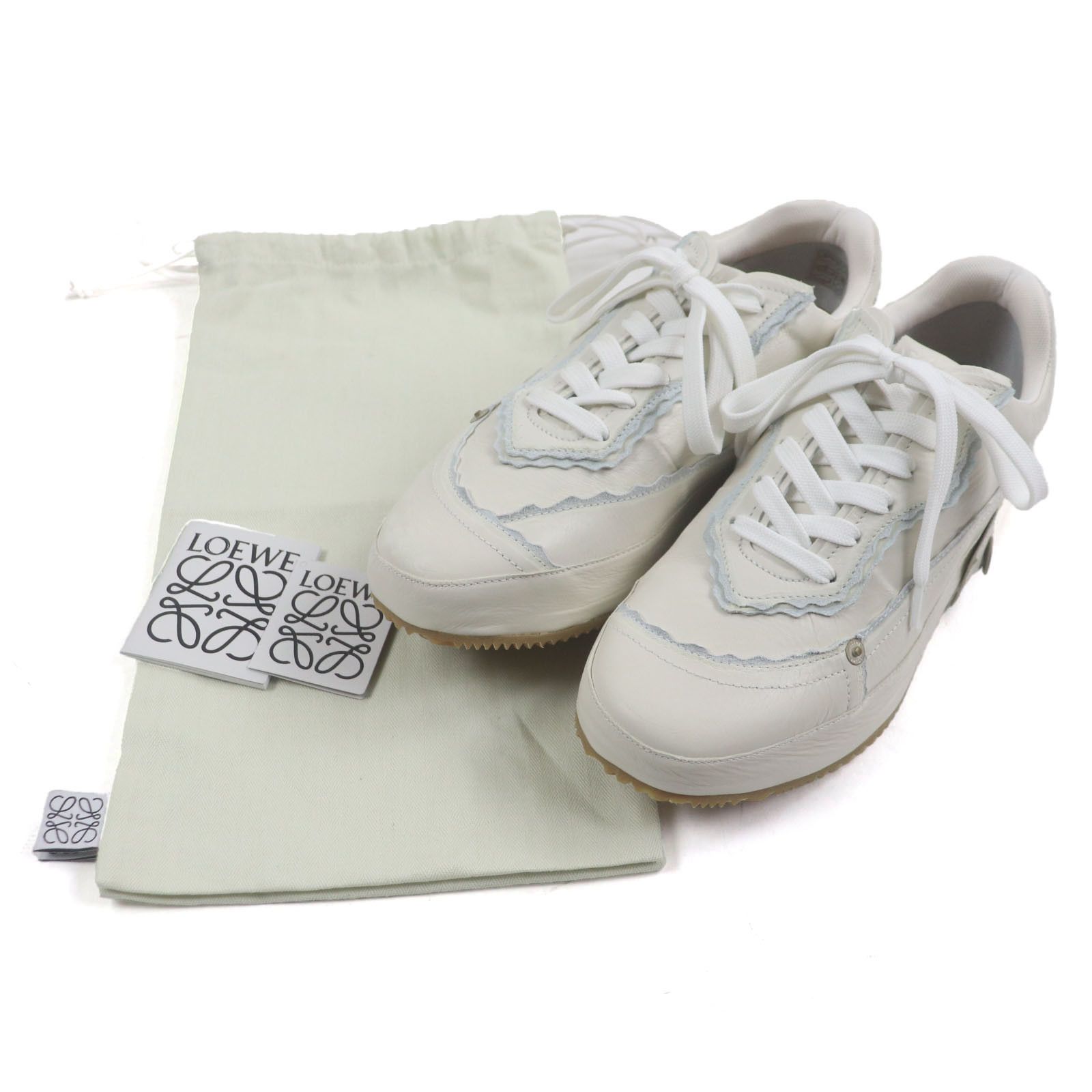 Loewe Loewe Loewe Deconstructed Leather Sneakers Leather Shoes 592301 DUTY FREE for USA Size ONE SIZE - 2 Thumbnail