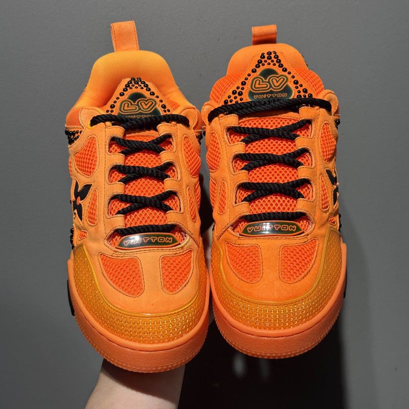 Louis Vuitton Louis Vuitton Skate Orange Low-Top Sneakers 0079 Size US 8.5 / EU 41-42 - 2 Thumbnail