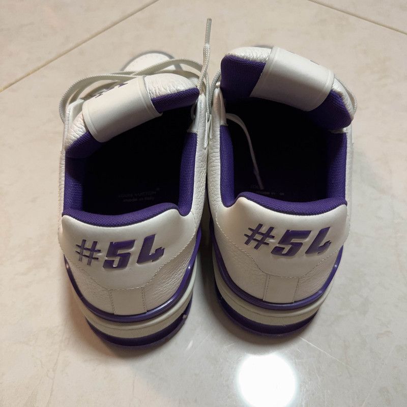 Louis Vuitton Louis Vuitton Trainer Low-Top Sneakers with Purple Highlights 0079 Size US 8 / EU 41 - 3 Thumbnail