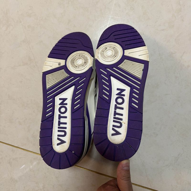 Louis Vuitton Louis Vuitton Trainer Low-Top Sneakers with Purple Highlights 0079 Size US 8 / EU 41 - 4 Thumbnail