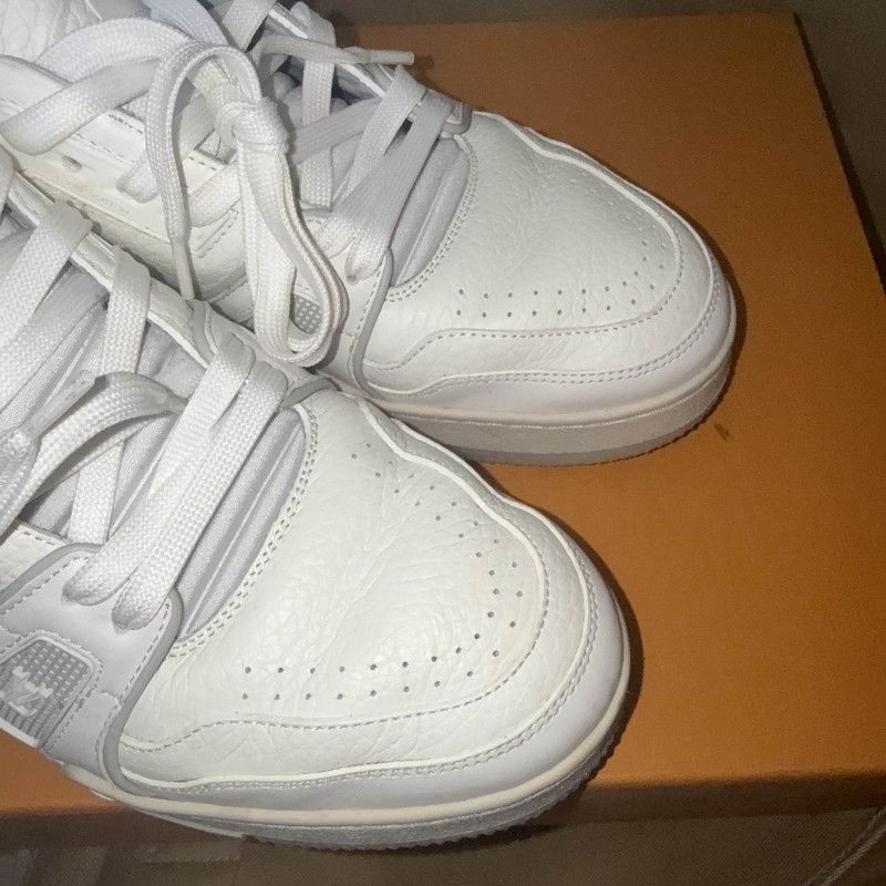 Louis Vuitton Louis Vuitton White Leather Trainer Sneakers 0079 Size US 7.5 / EU 40-41 - 7 Thumbnail