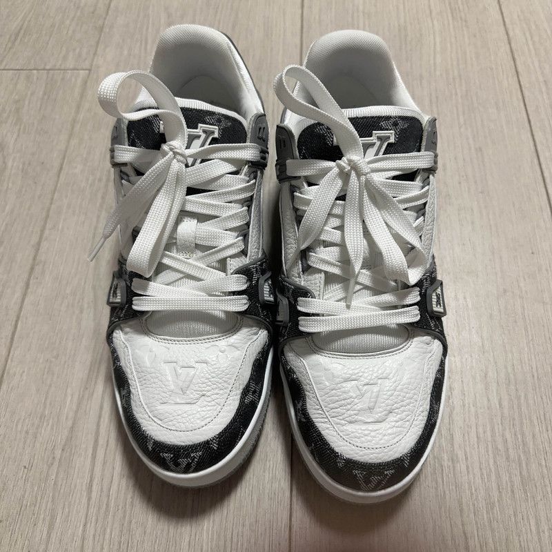 Louis Vuitton Louis Vuitton Grey-White Low Top Trainer Sneakers 0079 Size US 8 / EU 41 - 2 Thumbnail