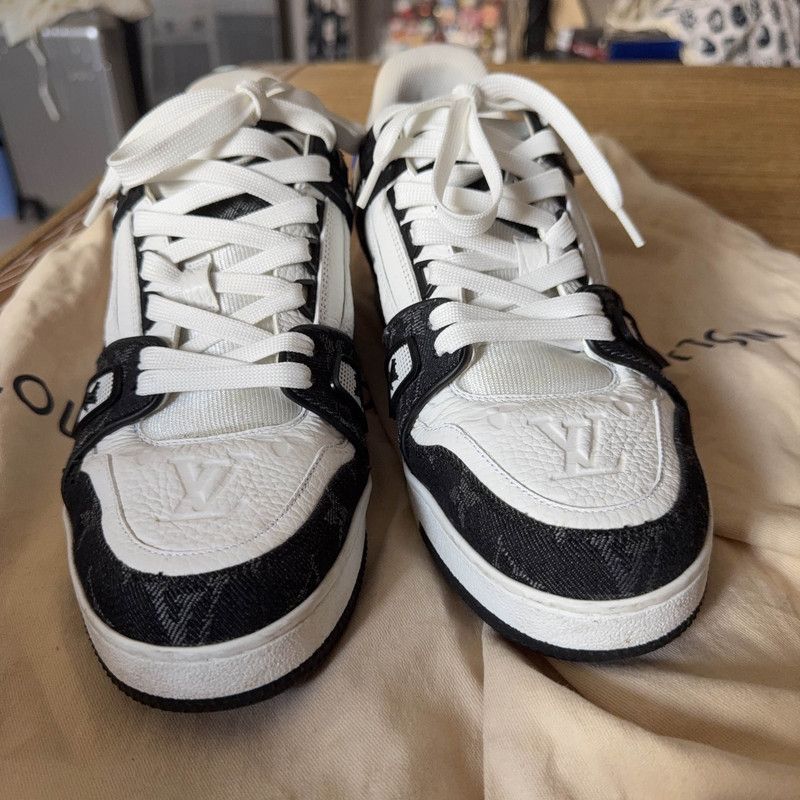 Louis Vuitton Louis Vuitton Panda Print Low-Top Sneakers 0079 Size US 8.5 / EU 41-42 - 2 Thumbnail