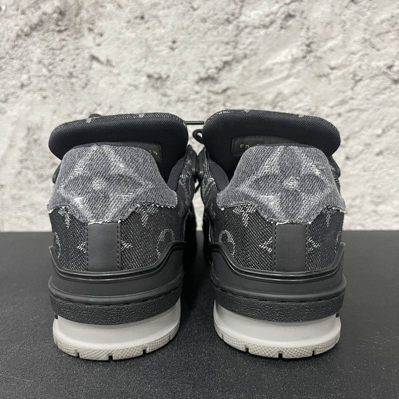 Louis Vuitton Louis Vuitton Black Denim Low-Top Trainer Sneakers 0079 Size US 7.5 / EU 40-41 - 3 Thumbnail