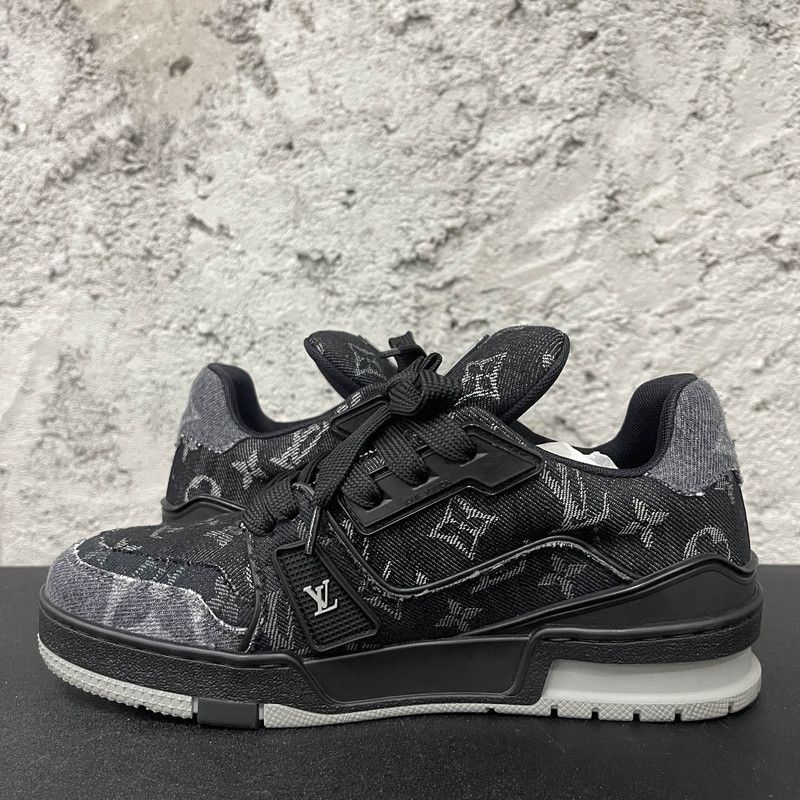 Louis Vuitton Louis Vuitton Black Denim Low-Top Trainer Sneakers 0079 Size US 7.5 / EU 40-41 - 9 Thumbnail