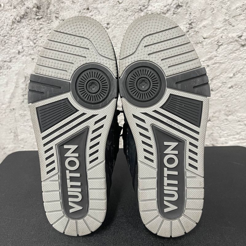 Louis Vuitton Louis Vuitton Black Denim Low-Top Trainer Sneakers 0079 Size US 7.5 / EU 40-41 - 4 Thumbnail