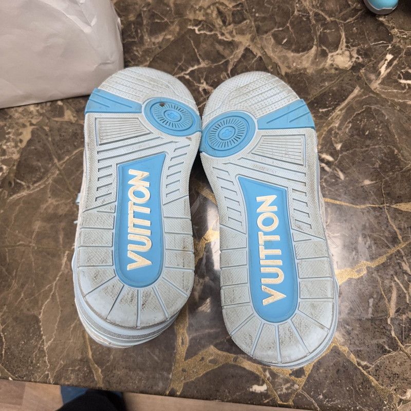 Louis Vuitton Tyler Louis Vuitton Low-Top Trainers in Blue 0079 Size US 8 / EU 41 - 4 Thumbnail