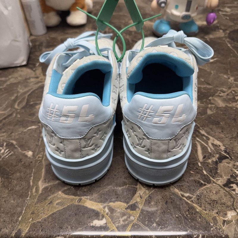 Louis Vuitton Tyler Louis Vuitton Low-Top Trainers in Blue 0079 Size US 8 / EU 41 - 3 Thumbnail