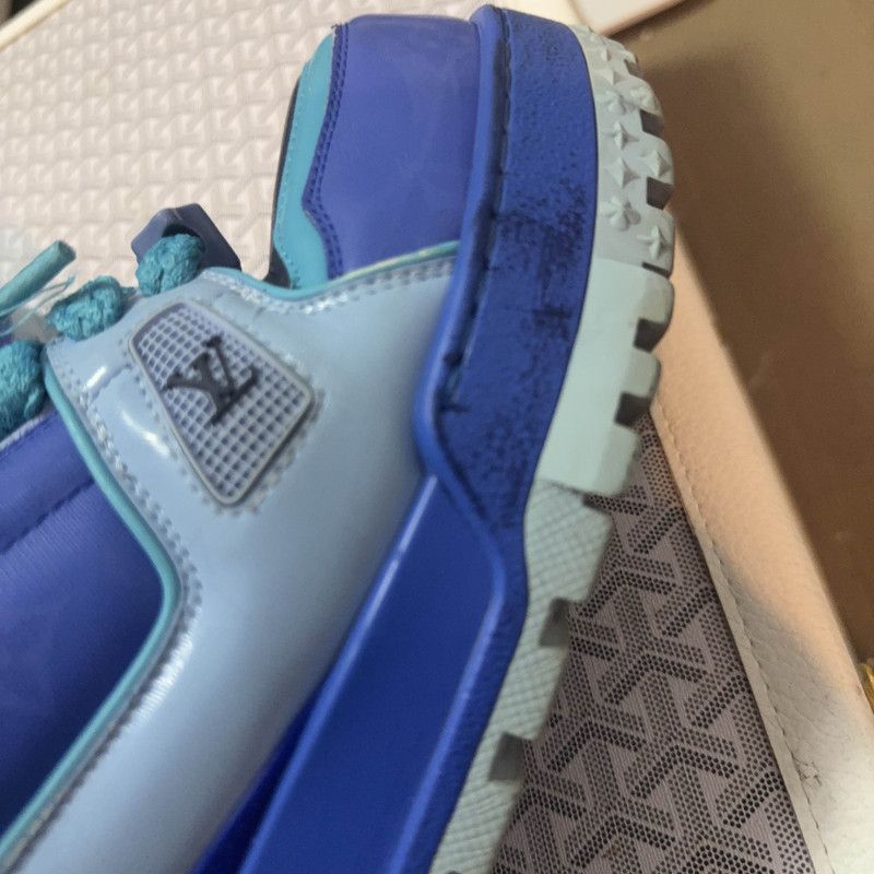 Louis Vuitton Louis Vuitton Trainer Maxi Blue Sneakers for Men 0079 Size US 8.5 / EU 41-42 - 6 Thumbnail