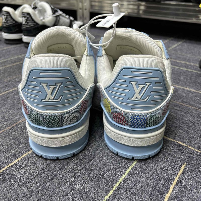 Louis Vuitton Louis Vuitton Blue Denim Low-Top Sneakers 0079 Size US 9.5 / EU 42-43 - 3 Thumbnail
