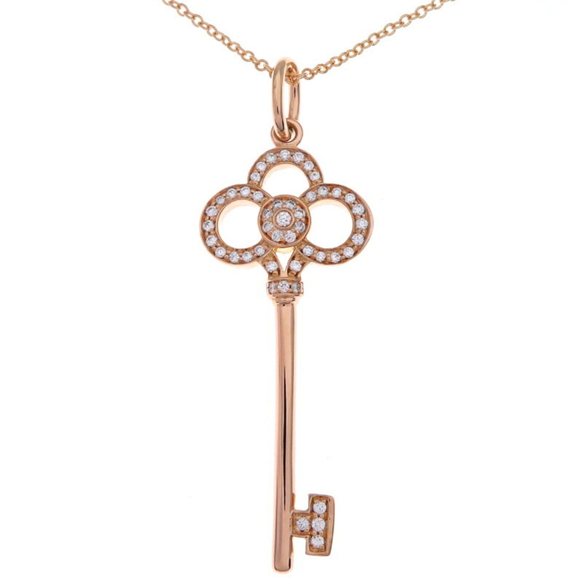 Tiffany & Co. Tiffany Crown Key Diamond Women's Necklace 750 Pink Gold Size ONE SIZE - 4 Thumbnail