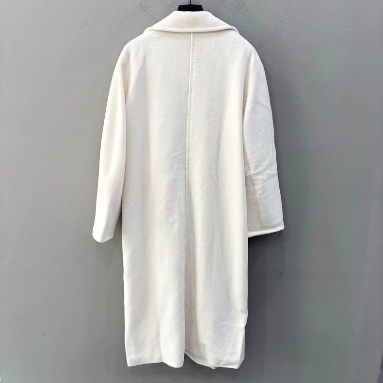 Max Mara Maxmara 101801 White Wool Coat Size M / US 6-8 / IT 42-44 - 4 Thumbnail