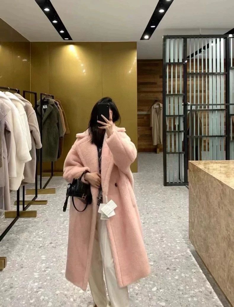 Max Mara MaxMara Teddy Bear Pink Coat Size US XS / EU 42 / 0 - 9 Thumbnail