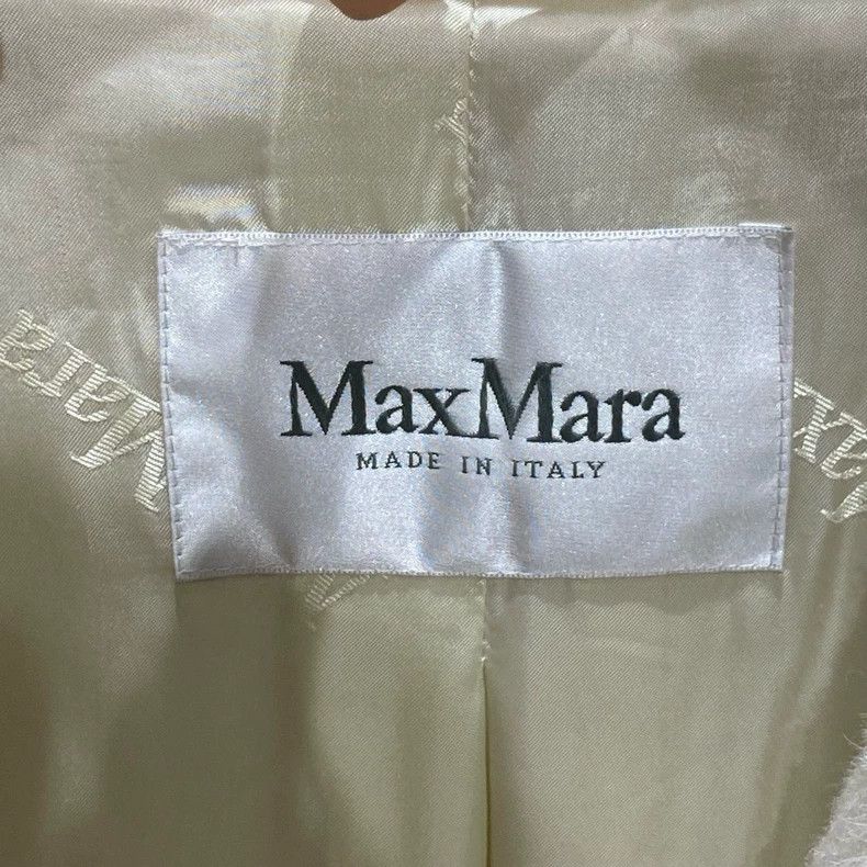 Max Mara MaxMara Short Teddy Coat White Size L / US 10 / IT 46 - 4 Thumbnail