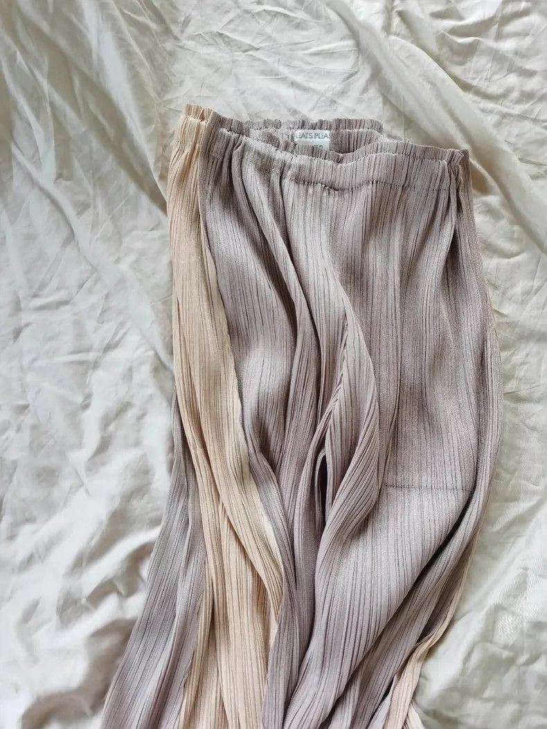 Issey Miyake Issey Miyake Pleats Please Pleated Colorblock Pants Size US 30 / EU 46 - 6 Thumbnail