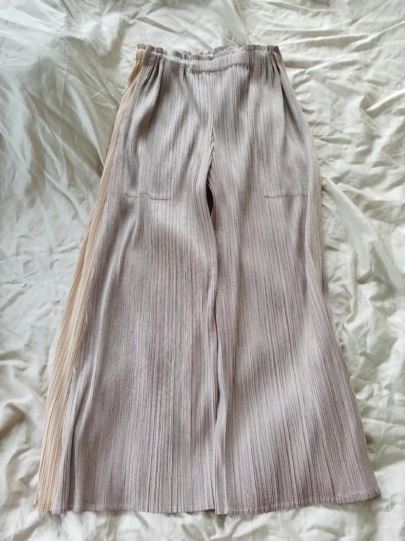 Issey Miyake Issey Miyake Pleats Please Pleated Colorblock Pants Size US 30 / EU 46 - 2 Thumbnail