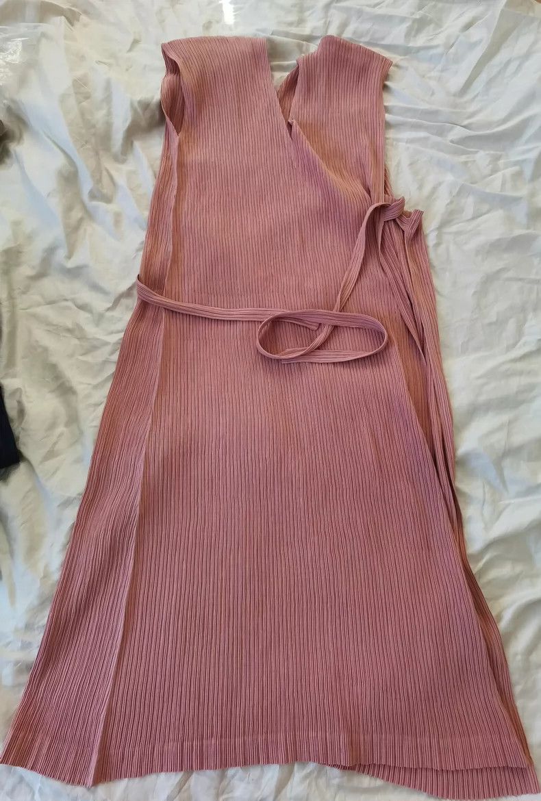 Issey Miyake Issey Miyake Pleated Wrap Dress Size 36" / US 14 / IT 50 - 3 Thumbnail