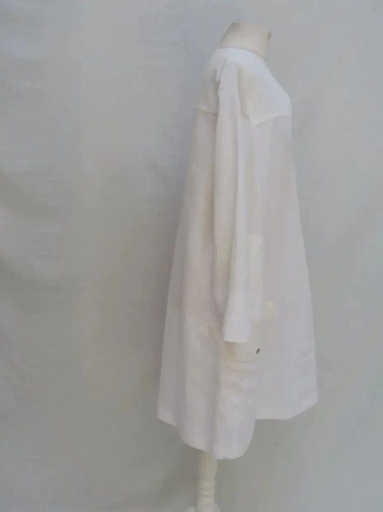 Loro Piana LoroPiana White Cotton Long Dress Size US 30 / EU 46 - 4 Thumbnail