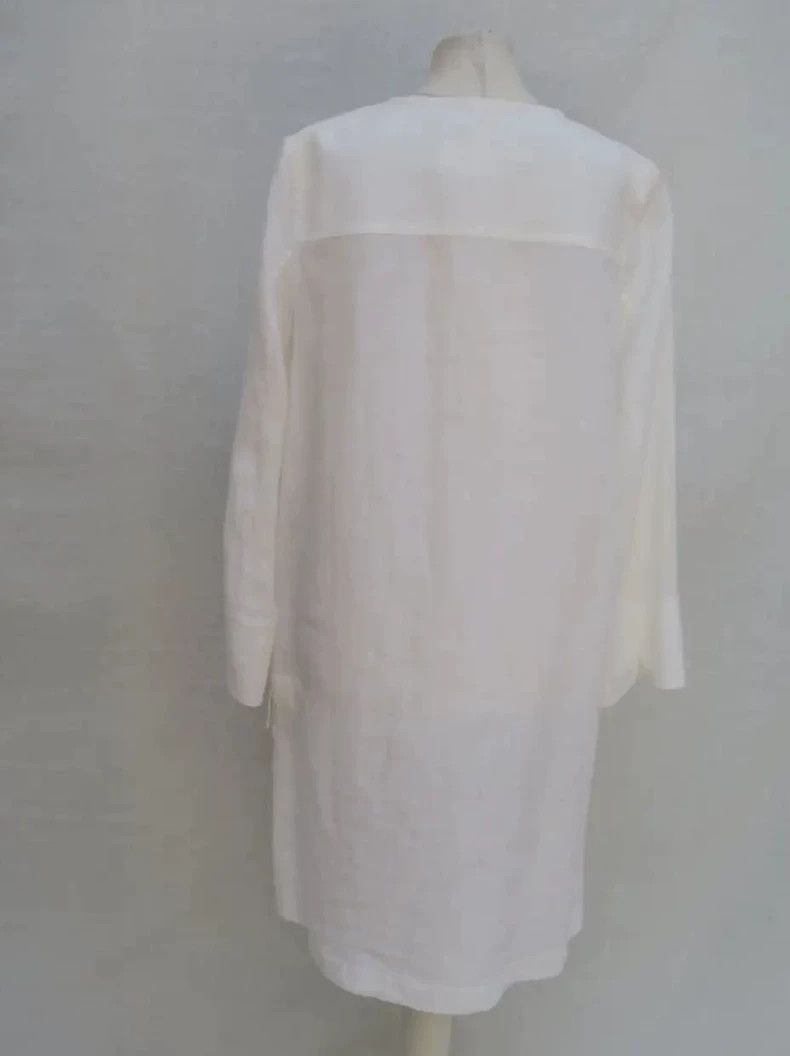 Loro Piana LoroPiana White Cotton Long Dress Size US 30 / EU 46 - 3 Thumbnail