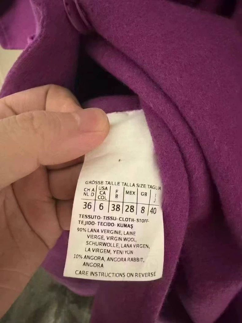Max Mara MaxMara Purple Wool Coat Size US M / EU 48-50 / 2 - 5 Thumbnail