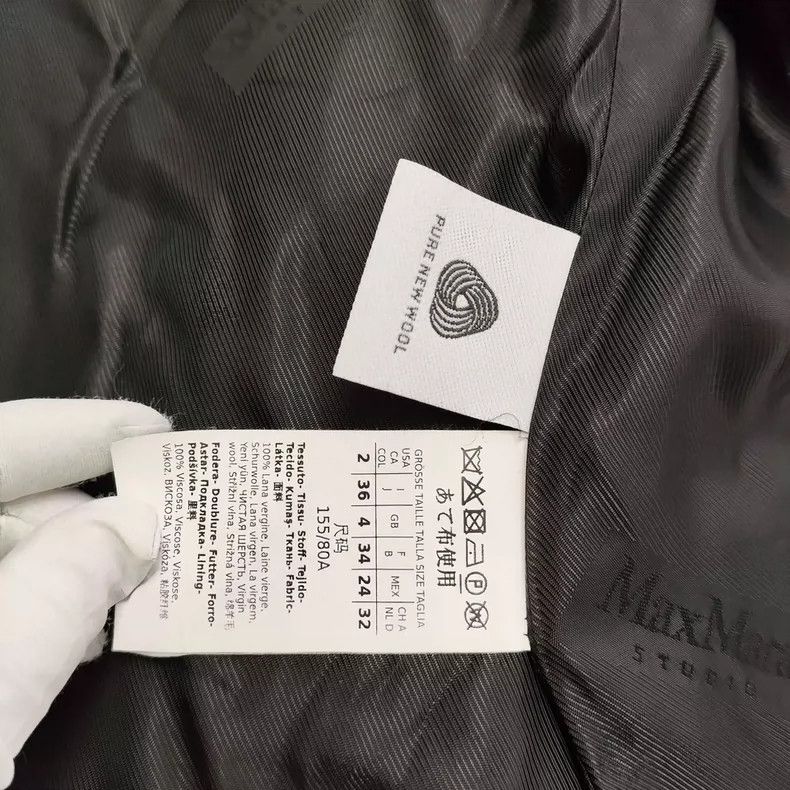 Max Mara MaxMara Black Cashmere Coat with Belt Size US XS / EU 42 / 0 - 4 Thumbnail