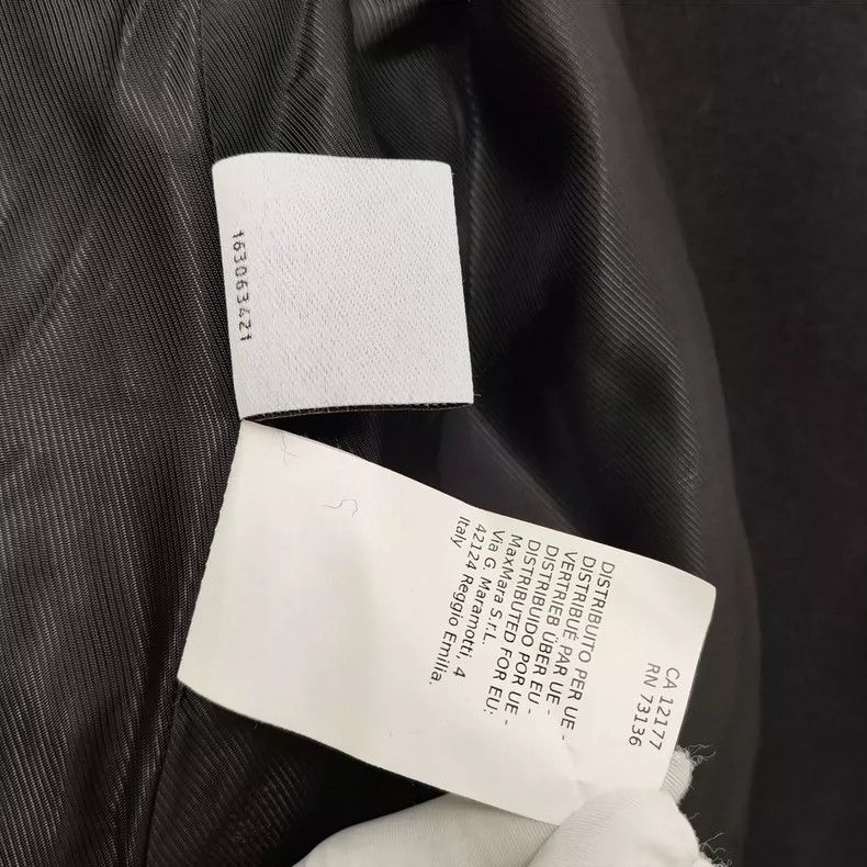 Max Mara MaxMara Black Cashmere Coat with Belt Size US XS / EU 42 / 0 - 6 Thumbnail