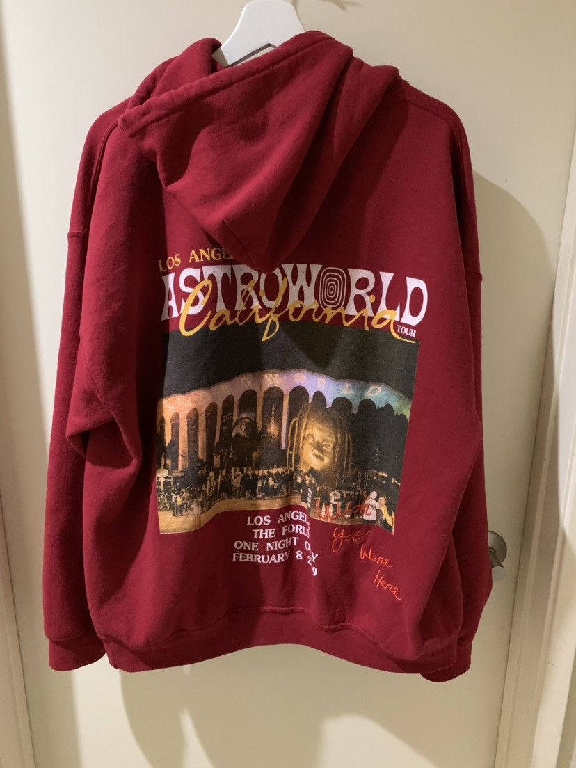 Travis Scott RED LA EXCLUSIVE ASTROWORLD HOODIE Grailed