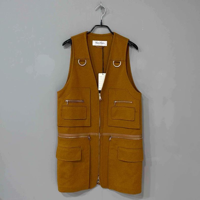 Max Mara MaxMara Camel Four-Pocket Vest -dmc Size US M / EU 48-50 / 2 - 2 Thumbnail