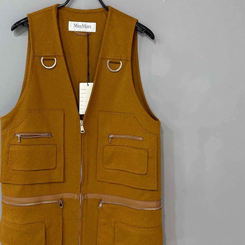 Max Mara MaxMara Camel Four-Pocket Vest -dmc Size US M / EU 48-50 / 2 - 3 Thumbnail