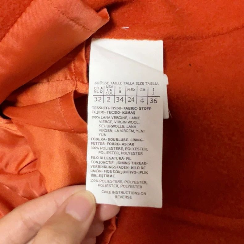 Max Mara MaxMara Weekend Orange Wool Coat -dmc Size XS / US 0-2 / IT 36-38 - 5 Thumbnail