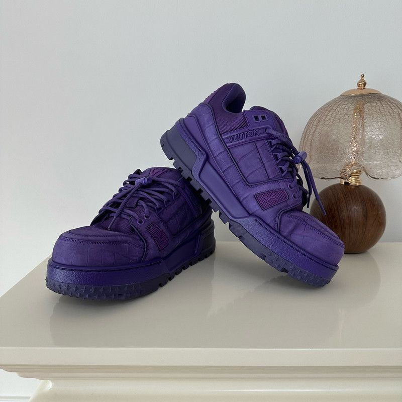 Louis Vuitton Louis Vuitton Trainer Maxi Purple Sneakers 0079 Size US 8 / EU 41 - 8 Thumbnail