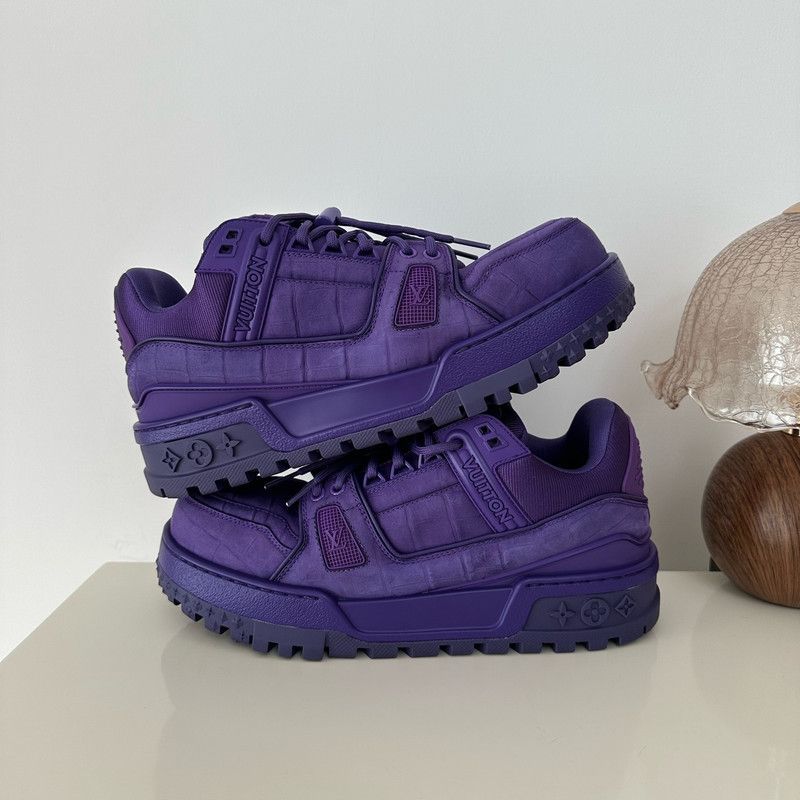Louis Vuitton Louis Vuitton Trainer Maxi Purple Sneakers 0079 Size US 8 / EU 41 - 9 Thumbnail