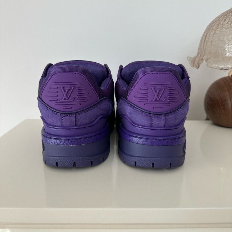 Louis Vuitton Louis Vuitton Trainer Maxi Purple Sneakers 0079 Size US 8 / EU 41 - 3 Thumbnail