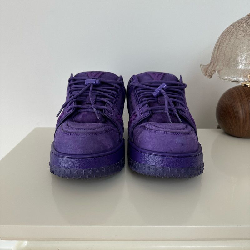 Louis Vuitton Louis Vuitton Trainer Maxi Purple Sneakers 0079 Size US 8 / EU 41 - 2 Thumbnail