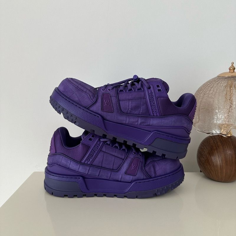 Louis Vuitton Louis Vuitton Trainer Maxi Purple Sneakers 0079 Size US 8 / EU 41 - 7 Thumbnail