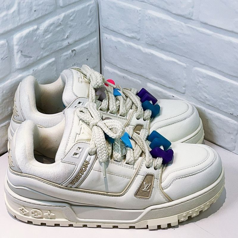 Louis Vuitton Louis Vuitton Trainer Maxi Low-Top Fashion Sneakers 0079 Size US 10.5 / EU 43-44 - 3 Thumbnail
