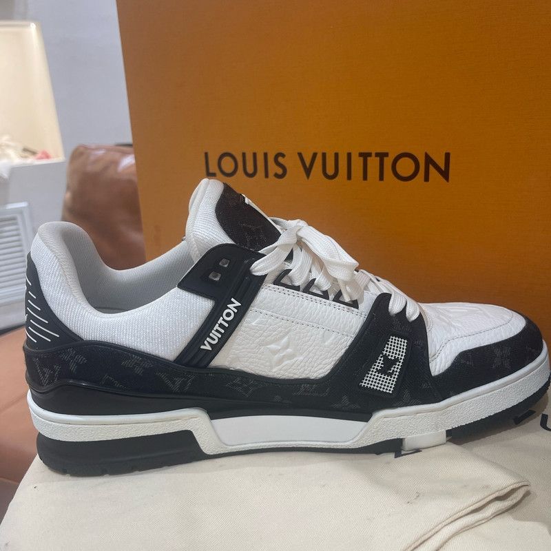 Louis Vuitton Louis Vuitton Panda Print Trainer Low-Top Sneakers 0079 Size US 9.5 / EU 42-43 - 3 Thumbnail