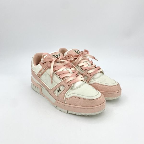 Louis Vuitton Louis Vuitton Trainer Low-Top Sneakers in White Pink 0079 Size US 8 / EU 41 - 2 Thumbnail