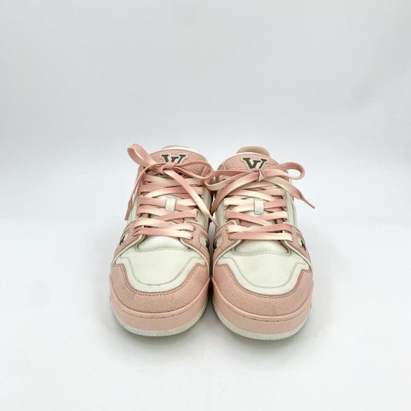 Louis Vuitton Louis Vuitton Trainer Low-Top Sneakers in White Pink 0079 Size US 8 / EU 41 - 3 Thumbnail