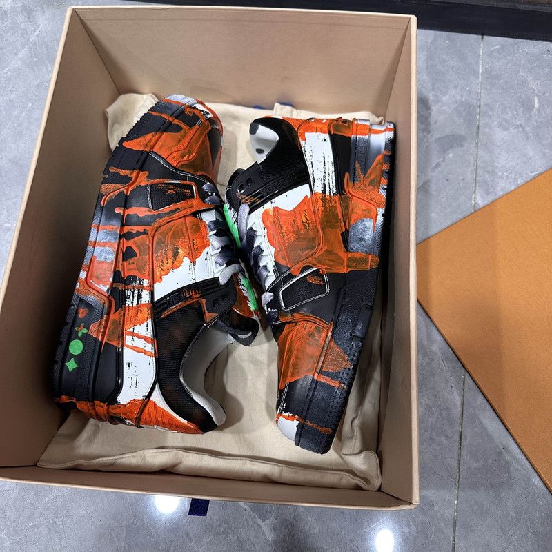 Louis Vuitton Louis Vuitton Artist Collaboration Painted Low-Top Sneakers 0079 Size US 8 / EU 41 - 6 Thumbnail