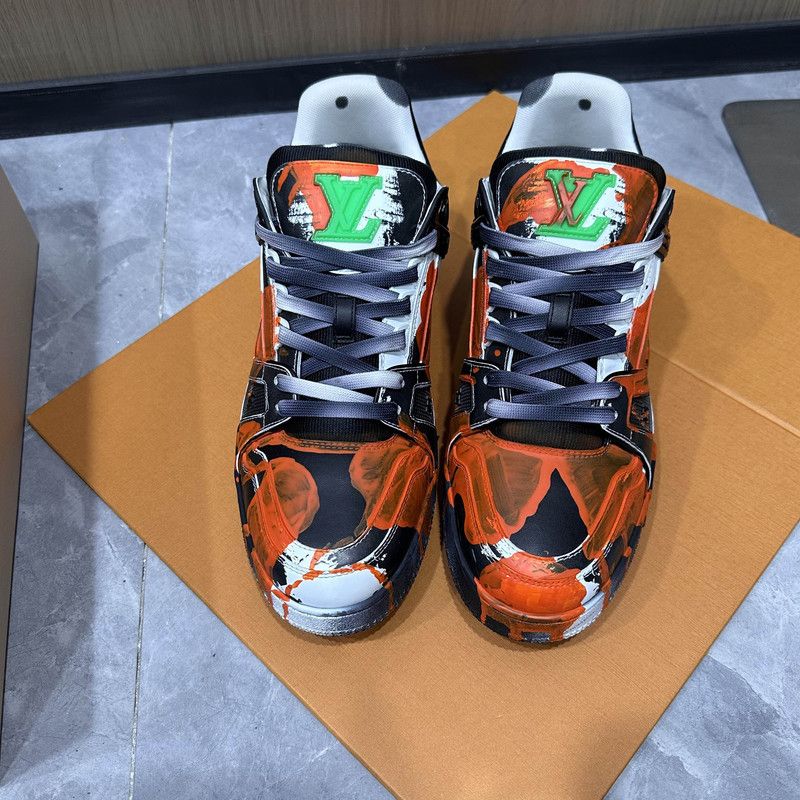 Louis Vuitton Louis Vuitton Artist Collaboration Painted Low-Top Sneakers 0079 Size US 8 / EU 41 - 2 Thumbnail